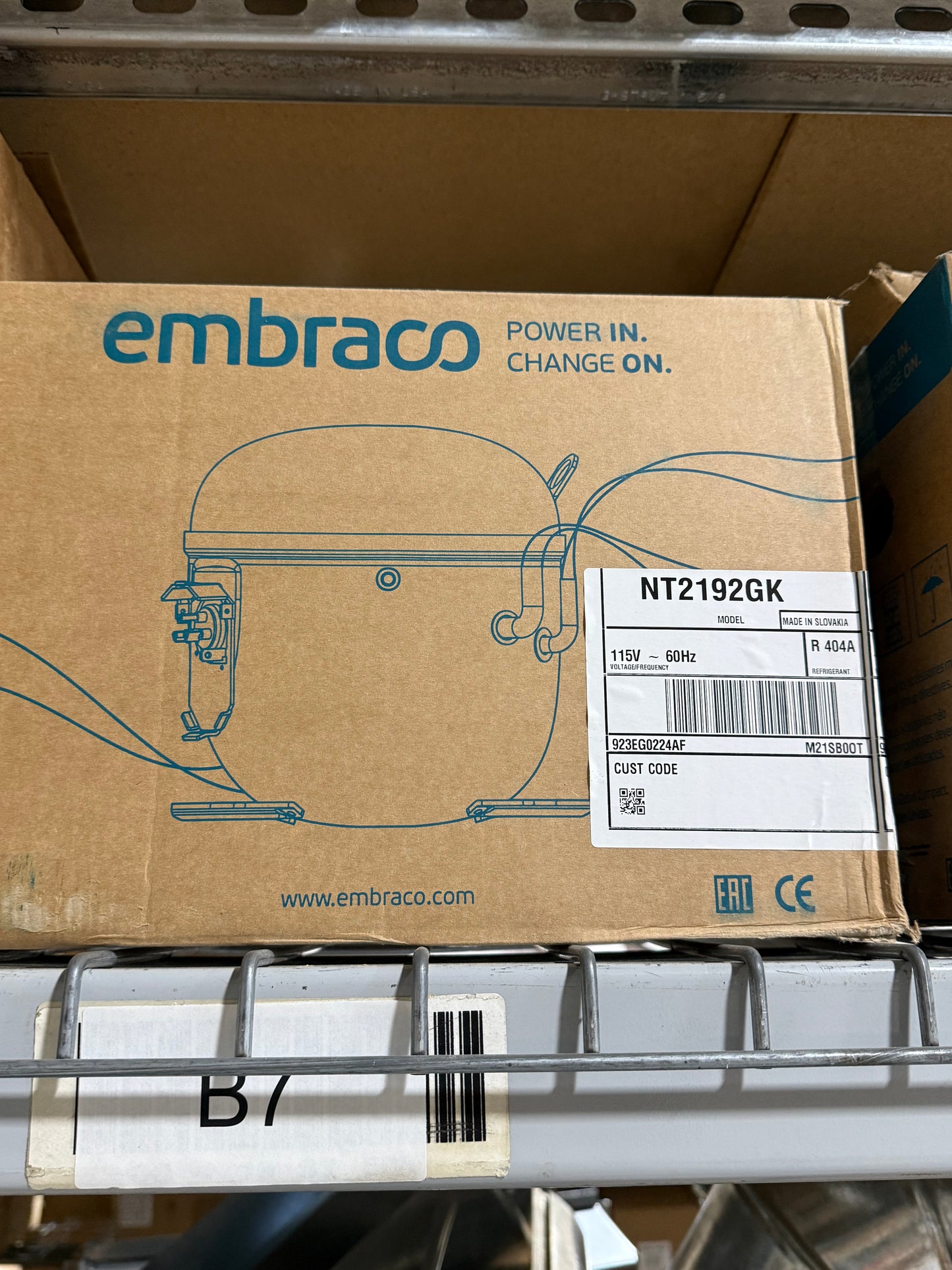 NT2192GK Embraco Refrigeration Compressor 115V, R404a