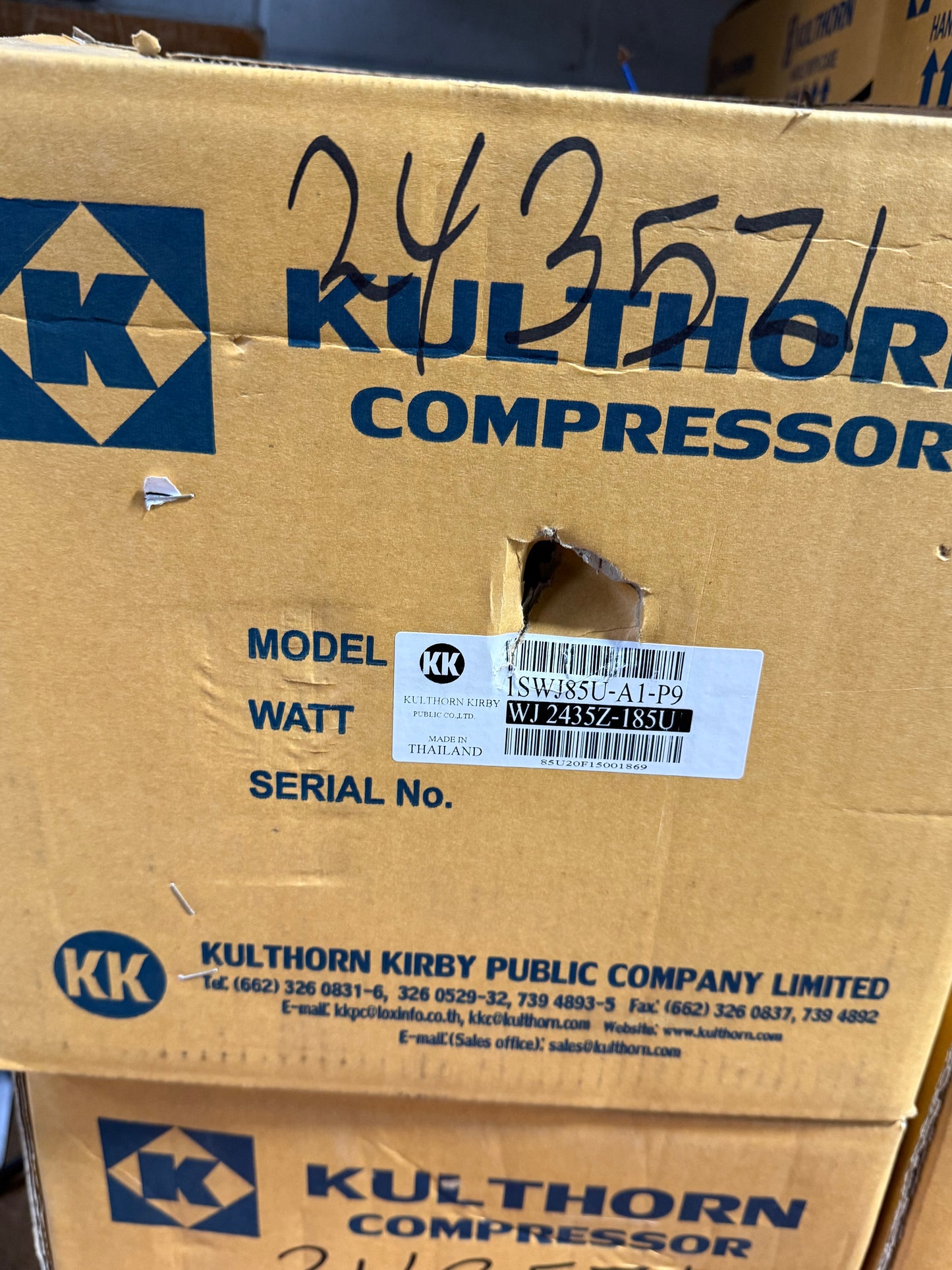 WJ2435Z-185U Kulthorn Refrigeration Compressor