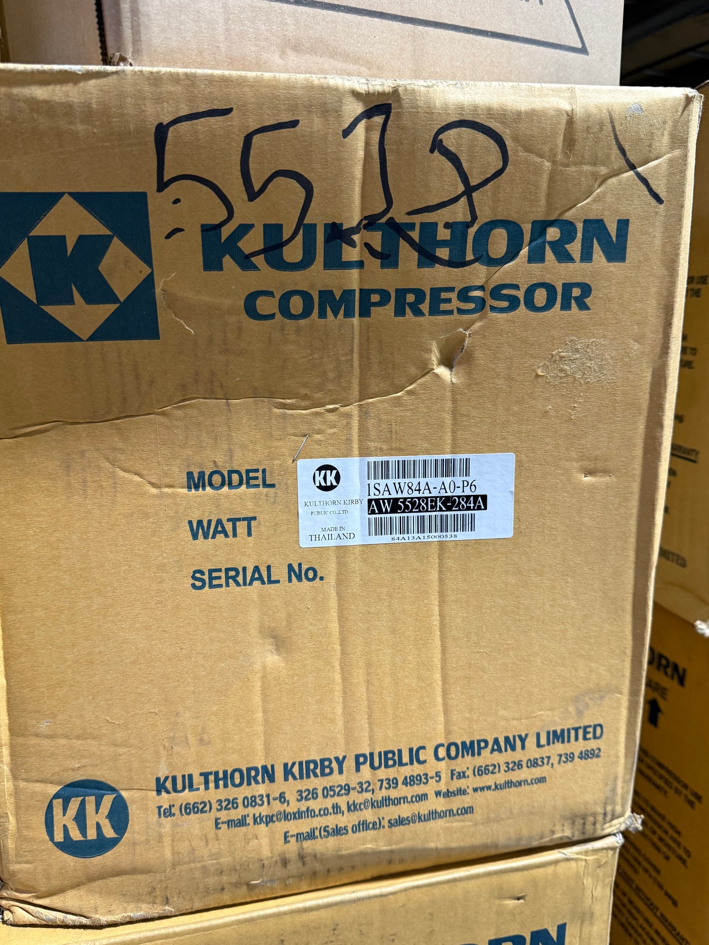 AW 5528EK-284A Kulthorn Refrigeration Compressor