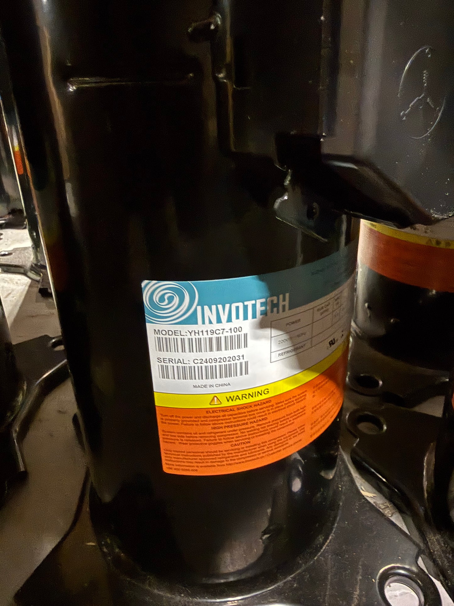 YH119C7-100 Invotech Refrigeration Compressor