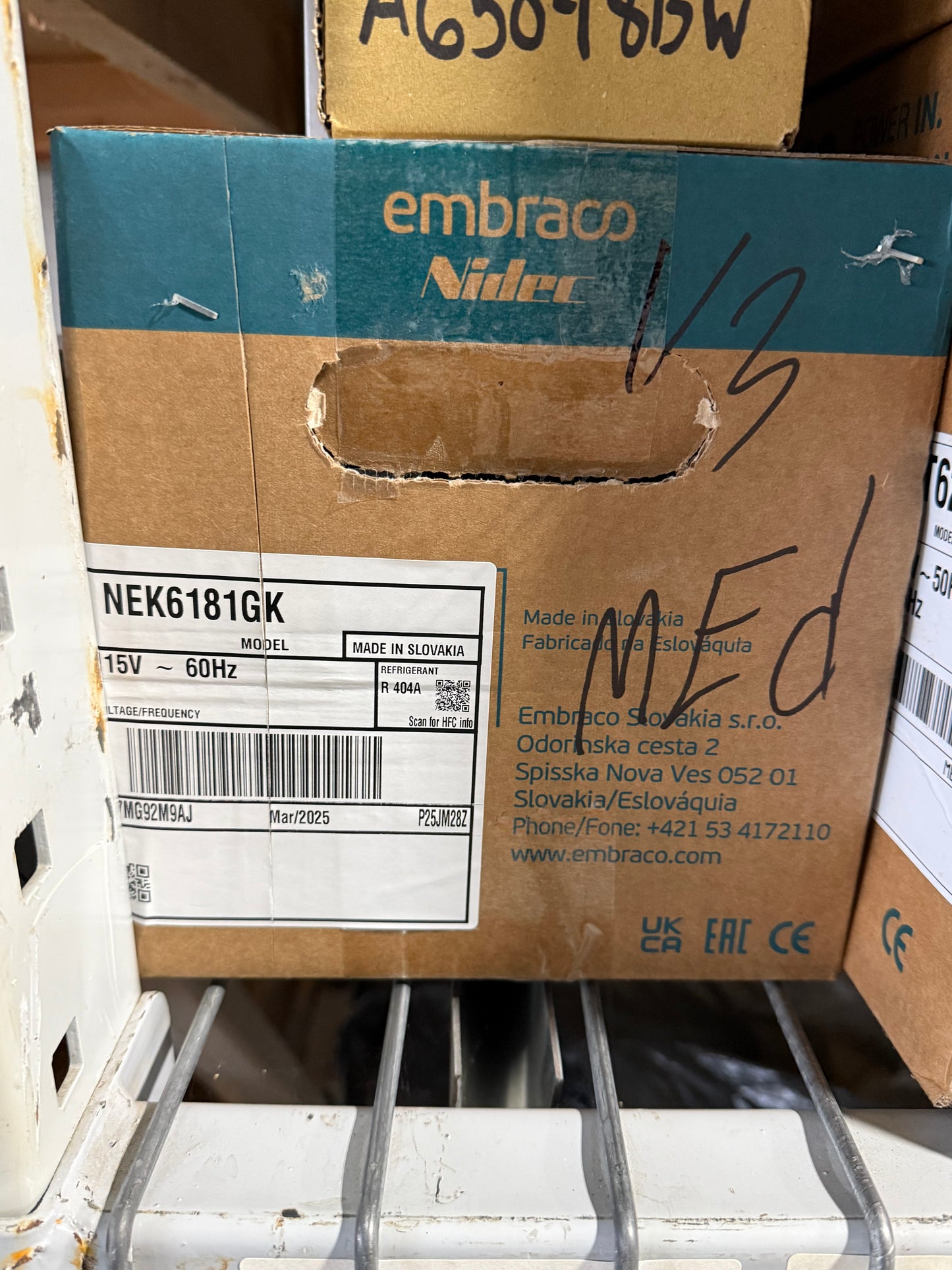 NEK6181GK Embraco Refrigeration Compressor, 115V, R404a