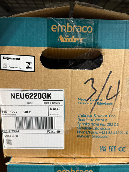NEU6220GK Embraco Refrigeration Compressor, 115V, R404a