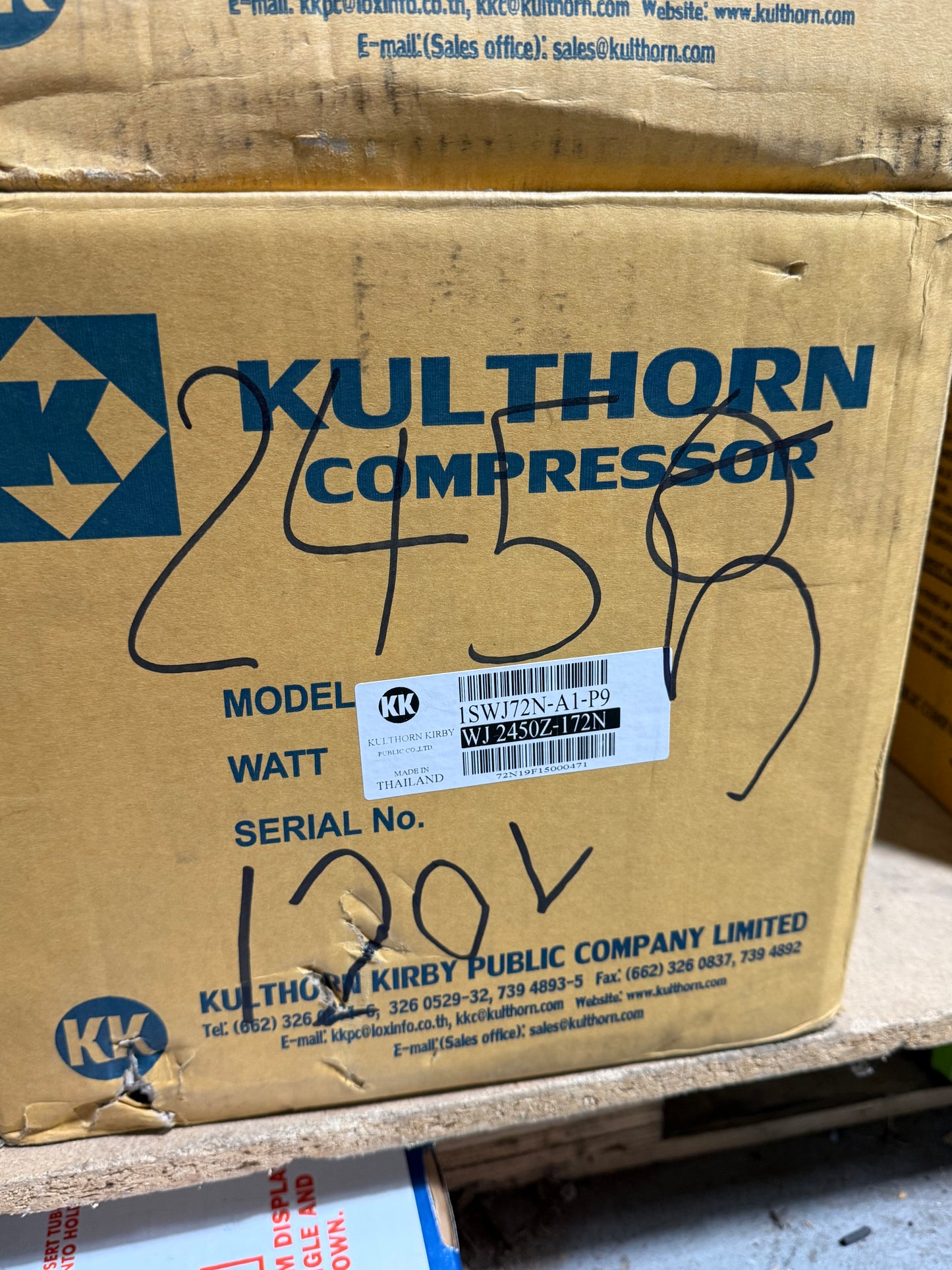 WJ2450Z-172N Kulthorn Refrigeration Compressor