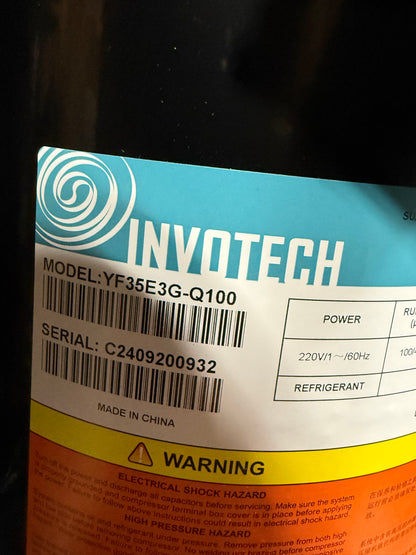 YF35E3G-Q100 Invotech Refrigeration Compressor
