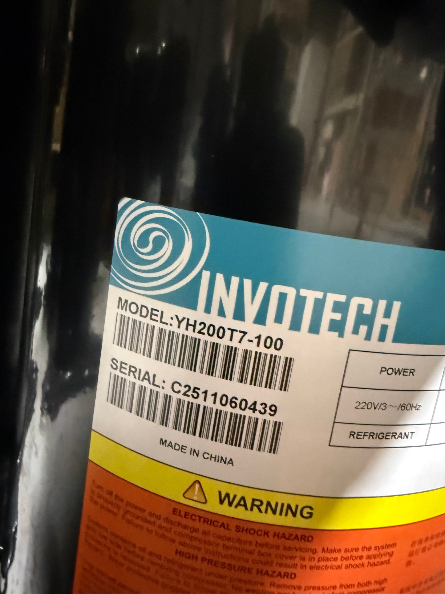 YH200T7-100 Invotech Refrigeration Compressor