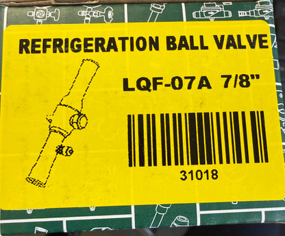 Refrigeration Ball Valve | LQF-07A 7/8"